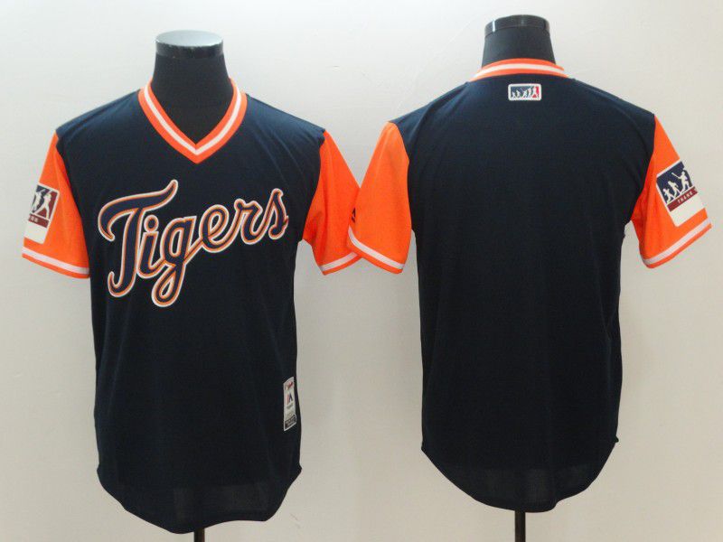 Men Detroit Tigers Blank Black New Rush Limited MLB Jerseys->->MLB Jersey